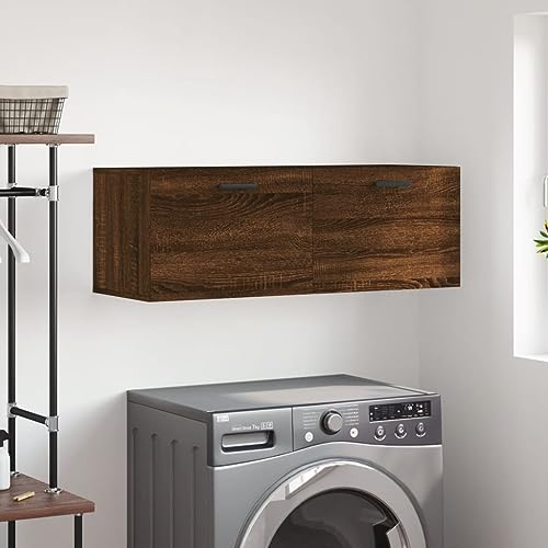 DYRJDJWIDHW Wandschrank Braun Eichen-Optik 100x36.5x35 cm Holzwerkstoff Hängeschrank Wandmontage Stauraum Badezimmer Küche Wohnzimmer Dekoration Organizer DYRJDJWIDHW Wandschrank Braun Eichen-Optik 100x36.5x35 cm Holzwerkstoff Hängeschrank Wandmontage Stauraum Badezimmer Küche Wohnzimmer Dekoration Organizer von DYRJDJWIDHW