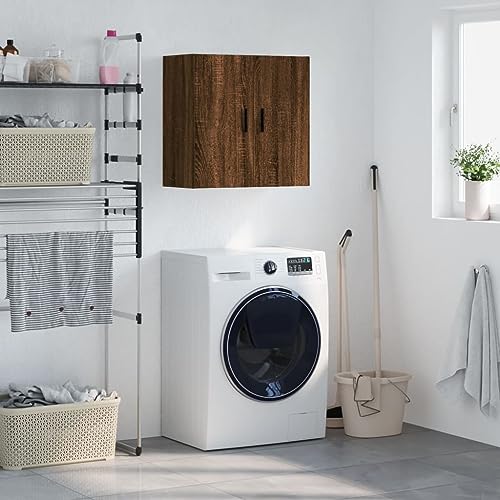 DYRJDJWIDHW Wandschrank Braun Eichen-Optik 60x31x60 cm Holzwerkstoff Wall Cabinet Storage Organizer Bathroom Kitchen Mounted Shelf Display Unit DYRJDJWIDHW Wandschrank Braun Eichen-Optik 60x31x60 cm Holzwerkstoff Wall Cabinet Storage Organizer Bathroom Kitchen Mounted Shelf Display Unit von DYRJDJWIDHW