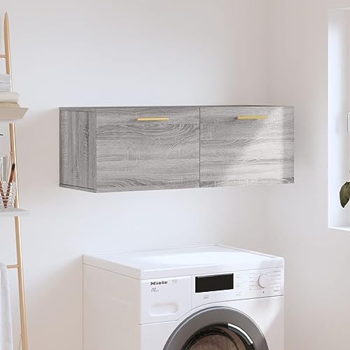 DYRJDJWIDHW Wandschrank Grau Sonoma 100x36.5x35 cm Holzwerkstoff Hängeschrank Badezimmer Küche Wandmontage Stauraum Dekoration Möbel DYRJDJWIDHW Wandschrank Grau Sonoma 100x36.5x35 cm Holzwerkstoff Hängeschrank Badezimmer Küche Wandmontage Stauraum Dekoration Möbel von DYRJDJWIDHW