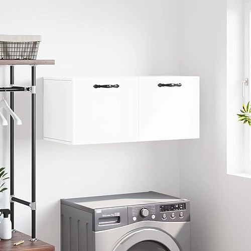 DYRJDJWIDHW Wandschrank Hochglanz-Weiß 80x36.5x35 cm Holzwerkstoff Hängeschrank Bad Küche Wohnzimmer Wandmontage Stauraum Deko Möbel DYRJDJWIDHW Wandschrank Hochglanz-Weiß 80x36.5x35 cm Holzwerkstoff Hängeschrank Bad Küche Wohnzimmer Wandmontage Stauraum Deko Möbel von DYRJDJWIDHW