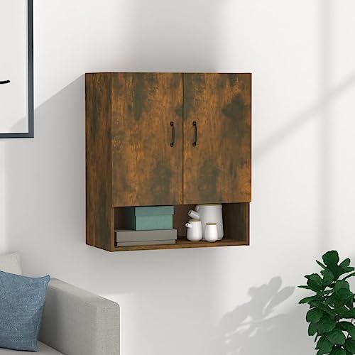 DYRJDJWIDHW Wandschrank Räuchereiche 60x31x70 cm Holzwerkstoff Hängeschrank mit 2 Türen Wandmontage Badezimmer Küche Wohnzimmer Stauraum Möbel DYRJDJWIDHW Wandschrank Räuchereiche 60x31x70 cm Holzwerkstoff Hängeschrank mit 2 Türen Wandmontage Badezimmer Küche Wohnzimmer Stauraum Möbel von DYRJDJWIDHW