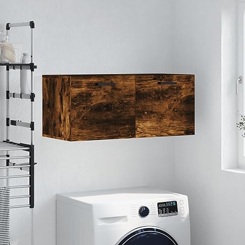 DYRJDJWIDHW Wandschrank Räuchereiche 80x36.5x35 cm Holzwerkstoff Hängeschrank Wandmontage Bad Küche Schlafzimmer Stauraum Möbel Dekoration DYRJDJWIDHW Wandschrank Räuchereiche 80x36.5x35 cm Holzwerkstoff Hängeschrank Wandmontage Bad Küche Schlafzimmer Stauraum Möbel Dekoration von DYRJDJWIDHW