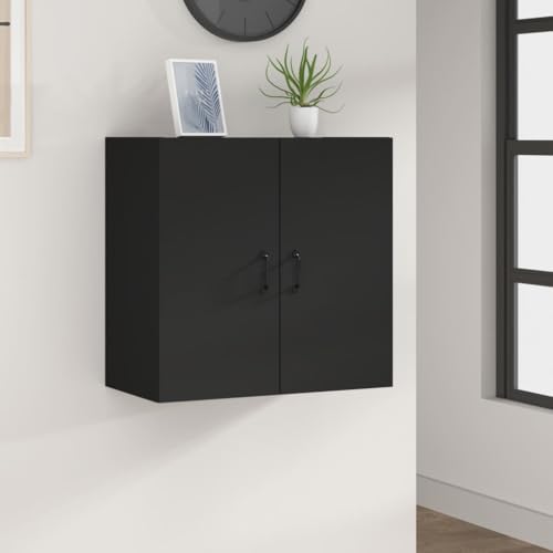 DYRJDJWIDHW Wandschrank Schwarz 60x31x60 cm Holzwerkstoff Hängeschrank Badezimmer Küche Aufbewahrungsschrank mit 2 Türen Wandmontage Stauraum Organizer Möbel DYRJDJWIDHW Wandschrank Schwarz 60x31x60 cm Holzwerkstoff Hängeschrank Badezimmer Küche Aufbewahrungsschrank mit 2 Türen Wandmontage Stauraum Organizer Möbel von DYRJDJWIDHW
