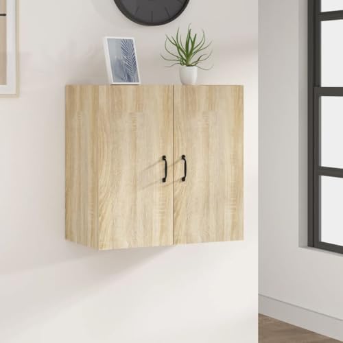 DYRJDJWIDHW Wandschrank Sonoma-Eiche Holzwerkstoff 60x31x60 cm Hängeschrank mit 2 Türen für Küche Bad Wohnzimmer Wandmontage Stauraum Möbel DYRJDJWIDHW Wandschrank Sonoma-Eiche Holzwerkstoff 60x31x60 cm Hängeschrank mit 2 Türen für Küche Bad Wohnzimmer Wandmontage Stauraum Möbel von DYRJDJWIDHW