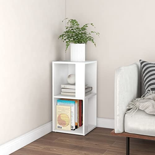 DYRJDJWIDHW White Corner Shelf 33x33x67 cm Rustic Charm Display Cabinet for Living Room Storage with Wall Mounting for Safety and Stability von DYRJDJWIDHW