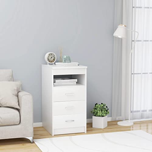 DYRJDJWIDHW White Sideboard with Drawers 40x50x76 cm Particle Board Storage Cabinet Compact Design for Small Spaces Office Home Organization 3 Drawers Open Shelf DYRJDJWIDHW White Sideboard with Drawers 40x50x76 cm Particle Board Storage Cabinet Compact Design for Small Spaces Office Home Organization 3 Drawers Open Shelf von DYRJDJWIDHW