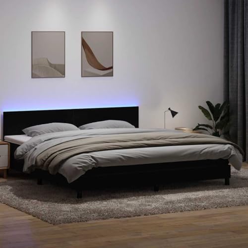 DYRJDJWIDHW betten, bettrahmen Bed Frame futonbett bettenBettgestell mit Kopfteil Weiß 140x200 cm KunstlederGeeignet für Schlafzimmer von DYRJDJWIDHW