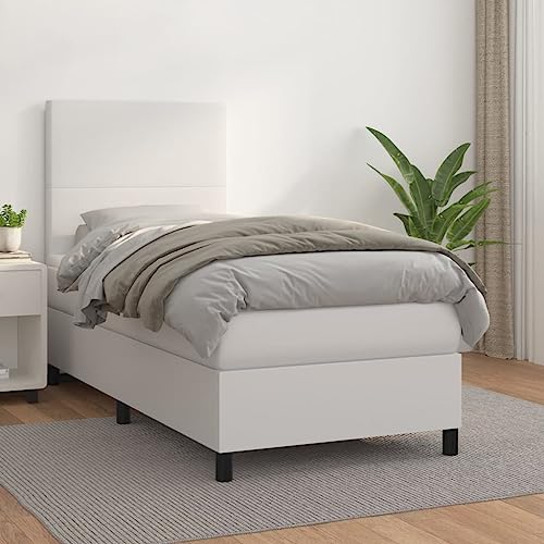 DYRJDJWIDHW betten, bettrahmen futonbett metallbett kopfteil bettBoxspringbett mit Matratze & LED Hellgrau 120x200 cm StoffGeeignet für Schlafzimmer von DYRJDJWIDHW
