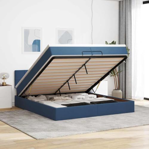 DYRJDJWIDHW betten, bettrahmen lattenroste Bett metallbettOttoman-Bett mit Matratzen & LEDs Blau 200x200 cm StoffGeeignet für Schlafzimmer DYRJDJWIDHW betten, bettrahmen lattenroste Bett metallbettOttoman-Bett mit Matratzen & LEDs Blau 200x200 cm StoffGeeignet für Schlafzimmer von DYRJDJWIDHW