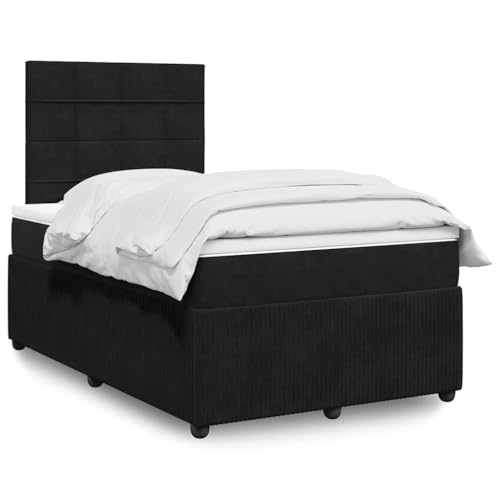 DYRJDJWIDHW betten metallbett Bed Frame bedBoxspringbett mit Matratze Schwarz 180x200 cm StoffGeeignet für Schlafzimmer von DYRJDJWIDHW