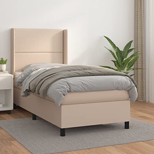 DYRJDJWIDHW betten metallbett lattenroste bedBoxspringbett mit Matratze & LED Dunkelgrün 90x190 cm SamtGeeignet für Schlafzimmer von DYRJDJWIDHW