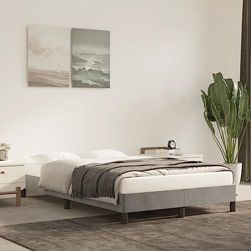 DYRJDJWIDHW bettgestell Bed Frame futonbett betten, bettrahmen Boxspringbett mit Matratze Dunkelbraun 120x190 cm StoffGeeignet für Schlafzimmer von DYRJDJWIDHW