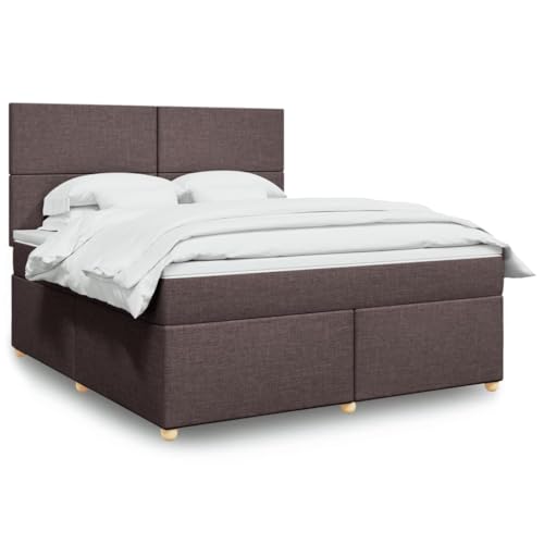 DYRJDJWIDHW bettgestell Bed futonbett bettrahmenBoxspringbett mit Matratze Dunkelbraun 140x190 cm StoffGeeignet für Schlafzimmer von DYRJDJWIDHW