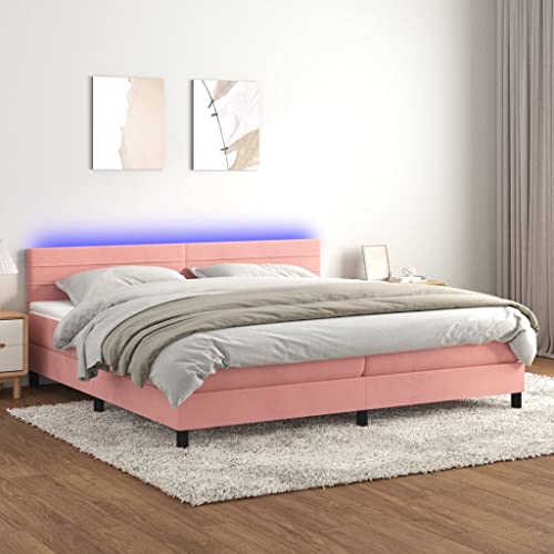 DYRJDJWIDHW bettgestell Bed metallbett futonbettBoxspringbett mit Matratze Dunkelgrün 100x200 cm SamtGeeignet für Schlafzimmer von DYRJDJWIDHW