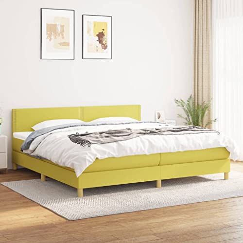 DYRJDJWIDHW bettgestell futonbett kopfteil Bett lattenrosteBoxspringbett mit Matratze Weiß 120x200 cm KunstlederGeeignet für Schlafzimmer von DYRJDJWIDHW