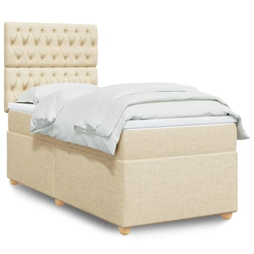 DYRJDJWIDHW bettgestell metallbett lattenroste bettrahmenBoxspringbett mit Matratze Dunkelgrün 140x200 cm SamtGeeignet für Schlafzimmer von DYRJDJWIDHW