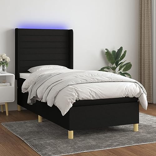 DYRJDJWIDHW bettrahmen betten bettgestell Bed frameBoxspringbett mit Matratze Taupe 200x200 cm StoffGeeignet für Schlafzimmer von DYRJDJWIDHW
