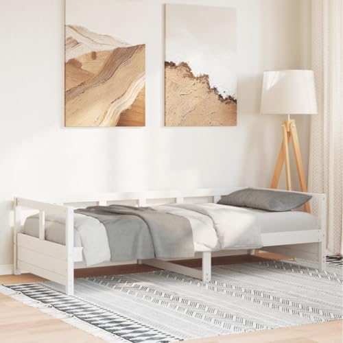 DYRJDJWIDHW bettrahmen bettgestell futonbett Bed frameBoxspringbett mit Matratze Creme 120x200 cm StoffGeeignet für Schlafzimmer von DYRJDJWIDHW