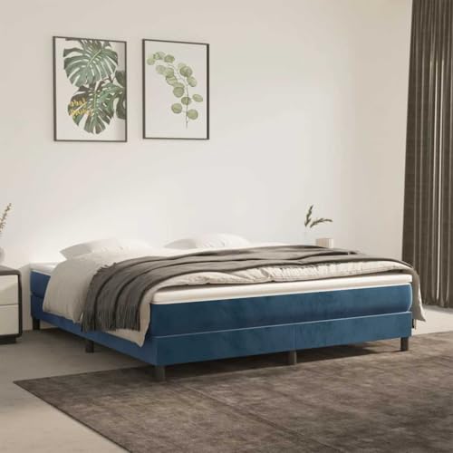 DYRJDJWIDHW bettrahmen kopfteil Bett futonbett metallbettBoxspringbett mit Matratze Schwarz 140x200 cm StoffGeeignet für Schlafzimmer von DYRJDJWIDHW