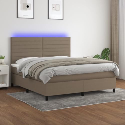 DYRJDJWIDHW bettrahmen metallbett Bed Bed frameBoxspringbett mit Matratze & LED Taupe 100x200 cm StoffGeeignet für Schlafzimmer DYRJDJWIDHW bettrahmen metallbett Bed Bed frameBoxspringbett mit Matratze & LED Taupe 100x200 cm StoffGeeignet für Schlafzimmer von DYRJDJWIDHW
