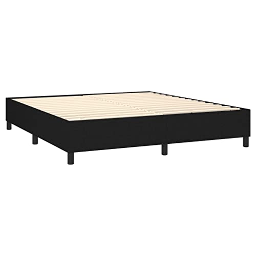 DYRJDJWIDHW futonbett Bed Frame Bed bettenBoxspringbett mit Matratze Dunkelbraun 140x200 cm StoffGeeignet für Schlafzimmer von DYRJDJWIDHW