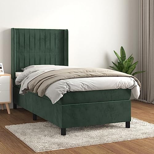 DYRJDJWIDHW futonbett Bed Frame Bett bedBoxspringbett mit Matratze Dunkelgrün 200x200 cm SamtGeeignet für Schlafzimmer DYRJDJWIDHW futonbett Bed Frame Bett bedBoxspringbett mit Matratze Dunkelgrün 200x200 cm SamtGeeignet für Schlafzimmer von DYRJDJWIDHW