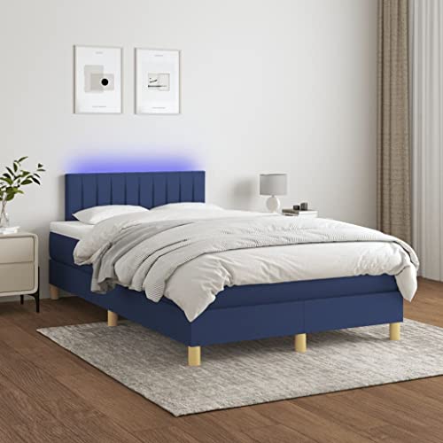 DYRJDJWIDHW futonbett Bed Frame bettgestell bettenBoxspringbett mit Matratze & LED Rosa 140x200 cm SamtGeeignet für Schlafzimmer von DYRJDJWIDHW