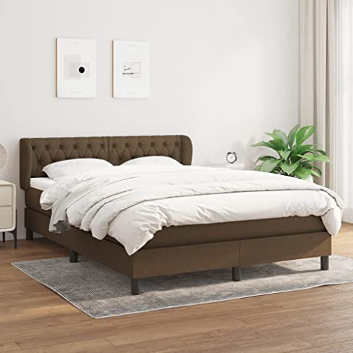 DYRJDJWIDHW futonbett Bed Frame bettrahmen lattenrosteBettgestell ohne Matratze Taupe 140x200 cm StoffGeeignet für Schlafzimmer von DYRJDJWIDHW