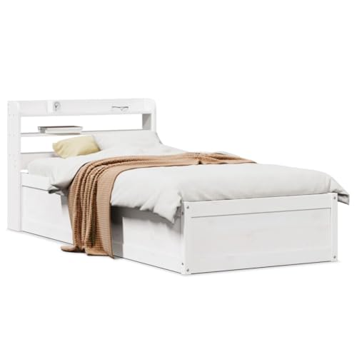 DYRJDJWIDHW futonbett Bed Frame kopfteil Bett bettgestellBoxspringbett mit Matratze Dunkelbraun 100x200 cm StoffGeeignet für Schlafzimmer von DYRJDJWIDHW