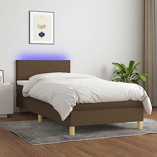 DYRJDJWIDHW futonbett Bed kopfteil Bett bettBoxspringbett mit Matratze Dunkelbraun 90x200 cm StoffGeeignet für Schlafzimmer DYRJDJWIDHW futonbett Bed kopfteil Bett bettBoxspringbett mit Matratze Dunkelbraun 90x200 cm StoffGeeignet für Schlafzimmer von DYRJDJWIDHW