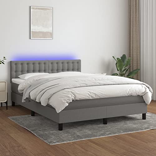 DYRJDJWIDHW futonbett Bed metallbett bettrahmenBoxspringbett mit Matratze Weiß 140x200 cm KunstlederGeeignet für Schlafzimmer von DYRJDJWIDHW