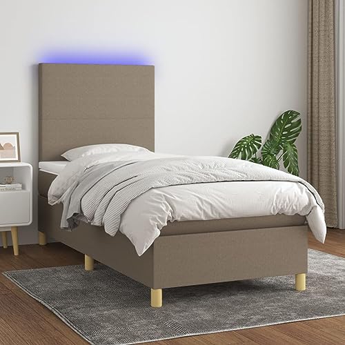 DYRJDJWIDHW futonbett Bett betten betten, bettrahmen Boxspringbett mit Matratze Creme 80x200 cm StoffGeeignet für Schlafzimmer von DYRJDJWIDHW