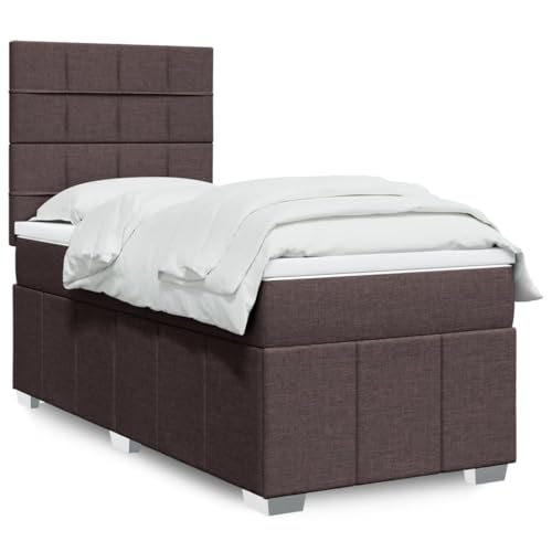 DYRJDJWIDHW futonbett Bett bettgestell betten, bettrahmen Boxspringbett mit Matratze Creme 100x200 cm StoffGeeignet für Schlafzimmer von DYRJDJWIDHW