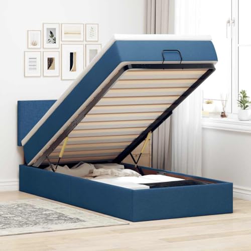 DYRJDJWIDHW futonbett betten, bettrahmen Bett Bed frameOttoman-Bett mit Matratzen Blau 200x200 cm StoffGeeignet für Schlafzimmer DYRJDJWIDHW futonbett betten, bettrahmen Bett Bed frameOttoman-Bett mit Matratzen Blau 200x200 cm StoffGeeignet für Schlafzimmer von DYRJDJWIDHW