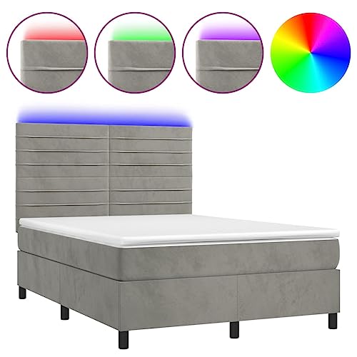 DYRJDJWIDHW futonbett betten, bettrahmen Bett kopfteil bettBoxspringbett mit Matratze Creme 90x190 cm StoffGeeignet für Schlafzimmer von DYRJDJWIDHW