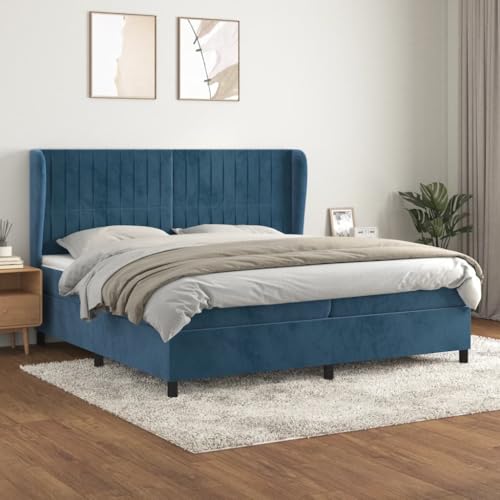 DYRJDJWIDHW futonbett betten Bed Frame bedBoxspringbett mit Matratze Blau 160x200 cm StoffGeeignet für Schlafzimmer DYRJDJWIDHW futonbett betten Bed Frame bedBoxspringbett mit Matratze Blau 160x200 cm StoffGeeignet für Schlafzimmer von DYRJDJWIDHW