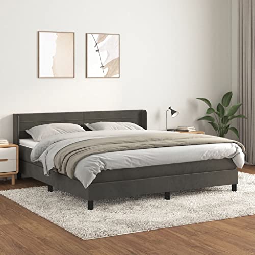 DYRJDJWIDHW futonbett metallbett Bed Frame bettBoxspringbett mit Matratze Weiß 90x190 cm KunstlederGeeignet für Schlafzimmer von DYRJDJWIDHW