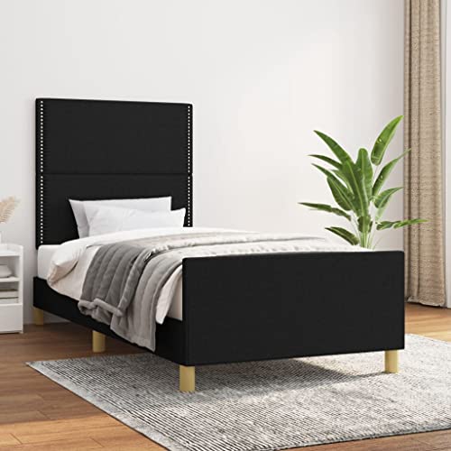 DYRJDJWIDHW futonbett metallbett Bed Frame kopfteil bettBettgestell ohne Matratze Taupe 80x200 cm StoffGeeignet für Schlafzimmer von DYRJDJWIDHW