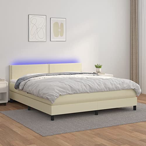 DYRJDJWIDHW futonbett metallbett betten Bed frameBoxspringbett mit Matratze & LED Dunkelgrün 100x200 cm SamtGeeignet für Schlafzimmer von DYRJDJWIDHW