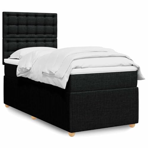 DYRJDJWIDHW futonbett metallbett lattenroste bettBoxspringbett mit Matratze Taupe 160x200 cm StoffGeeignet für Schlafzimmer von DYRJDJWIDHW