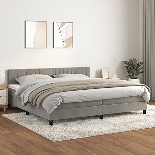 DYRJDJWIDHW kopfteil Bett Bett Bed metallbettBoxspringbett mit Matratze Schwarz 90x190 cm StoffGeeignet für Schlafzimmer von DYRJDJWIDHW