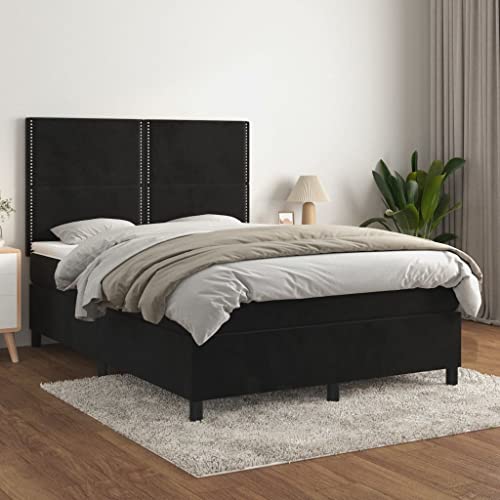 DYRJDJWIDHW kopfteil Bett bettgestell futonbett bedBoxspringbett mit Matratze Creme 120x200 cm StoffGeeignet für Schlafzimmer von DYRJDJWIDHW