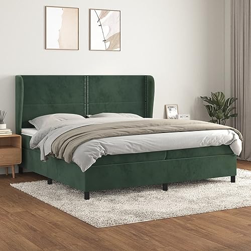 DYRJDJWIDHW kopfteil Bett bettgestell metallbett bedBoxspringbett mit Matratze Taupe 90x190 cm StoffGeeignet für Schlafzimmer von DYRJDJWIDHW