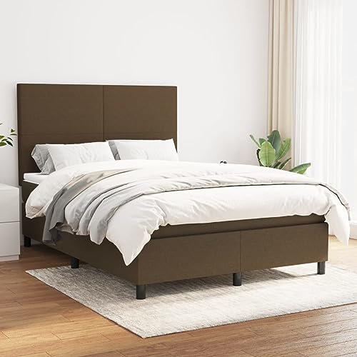 DYRJDJWIDHW kopfteil Bett futonbett Bed Frame bedBoxspringbett mit Matratze Blau 140x200 cm StoffGeeignet für Schlafzimmer von DYRJDJWIDHW
