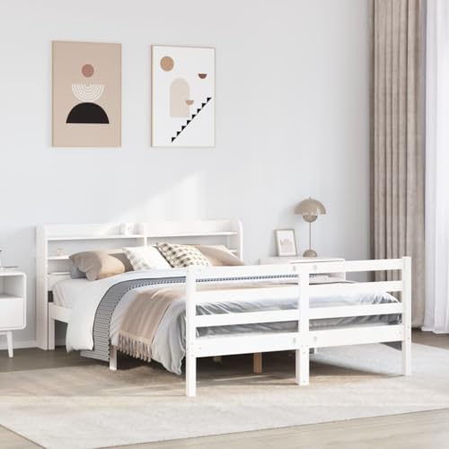 DYRJDJWIDHW kopfteil Bett futonbett metallbett bettenBettgestell Sonoma-Eiche 120x200 cm Holzwerkstoff und MetallGeeignet für Schlafzimmer von DYRJDJWIDHW