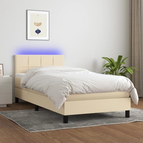 DYRJDJWIDHW kopfteil Bett metallbett Bed bettrahmenBoxspringbett mit Matratze Dunkelgrün 160x200 cm SamtGeeignet für Schlafzimmer von DYRJDJWIDHW