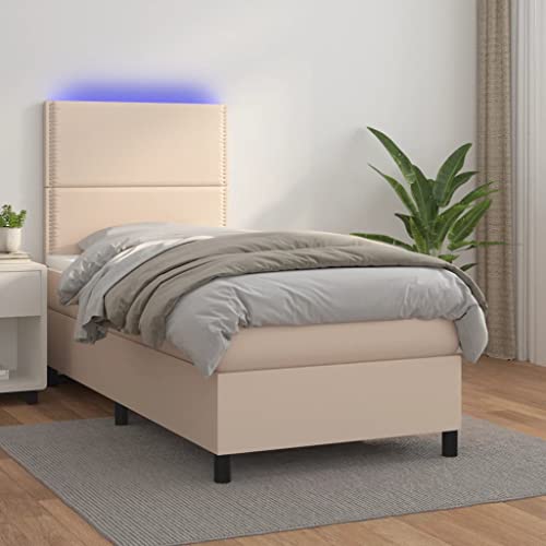 DYRJDJWIDHW kopfteil Bett metallbett bettgestell lattenrosteBoxspringbett mit Matratze & LED Rosa 200x200 cm SamtGeeignet für Schlafzimmer von DYRJDJWIDHW