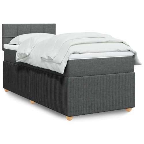 DYRJDJWIDHW lattenroste Bed futonbett bettBoxspringbett mit Matratze Dunkelbraun 160x200 cm StoffGeeignet für Schlafzimmer von DYRJDJWIDHW