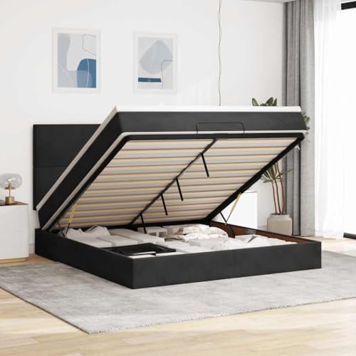 DYRJDJWIDHW lattenroste Bed futonbett betten, bettrahmen Ottoman-Bett mit Matratzen & LEDs Schwarz 200x200 cm StoffGeeignet für Schlafzimmer DYRJDJWIDHW lattenroste Bed futonbett betten, bettrahmen Ottoman-Bett mit Matratzen & LEDs Schwarz 200x200 cm StoffGeeignet für Schlafzimmer von DYRJDJWIDHW