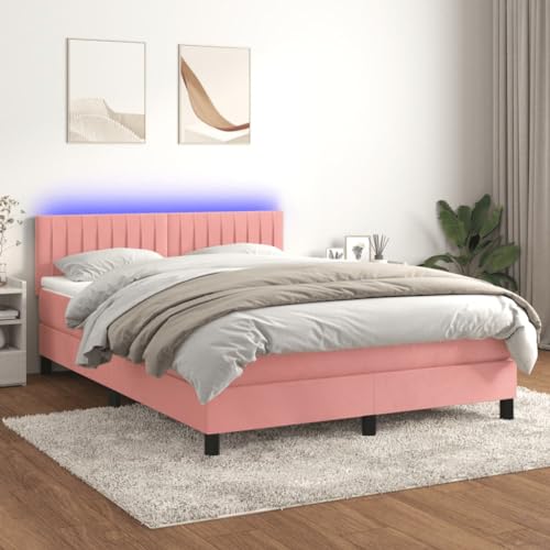 DYRJDJWIDHW lattenroste Bett futonbett bettgestellBoxspringbett mit Matratze Taupe 140x200 cm StoffGeeignet für Schlafzimmer von DYRJDJWIDHW